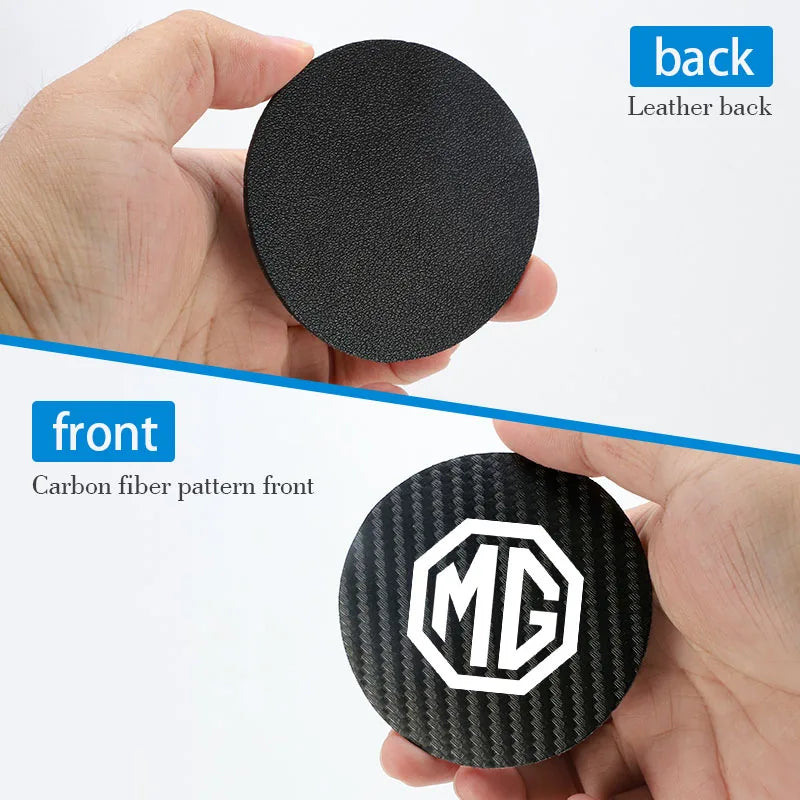 2Pcs Car Coasters Carbon Fiber Cup Holder Mat | Interior Accessories for MG Models
