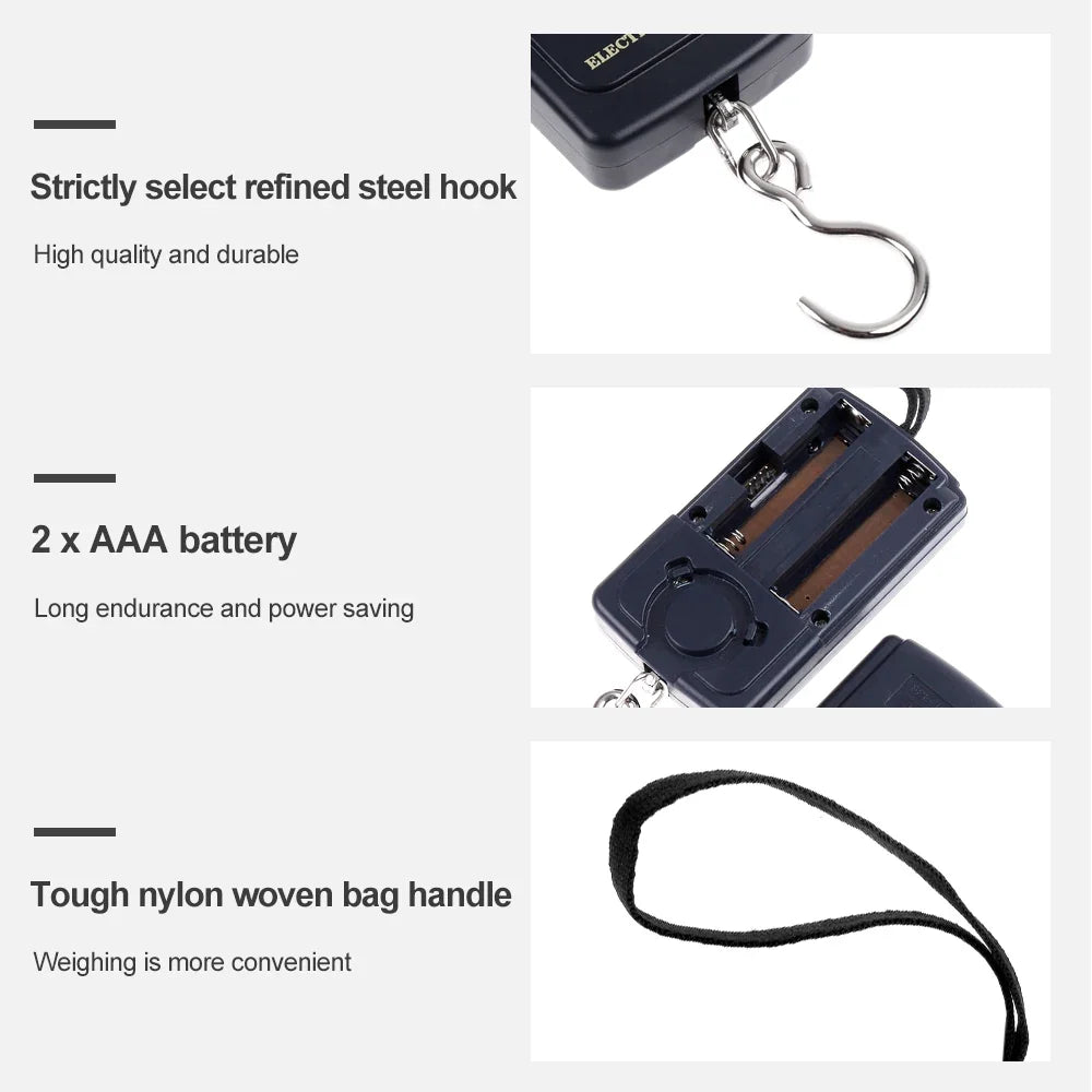 Portable 40kg Hanging Digital Scale for Fishing and Luggage Travel