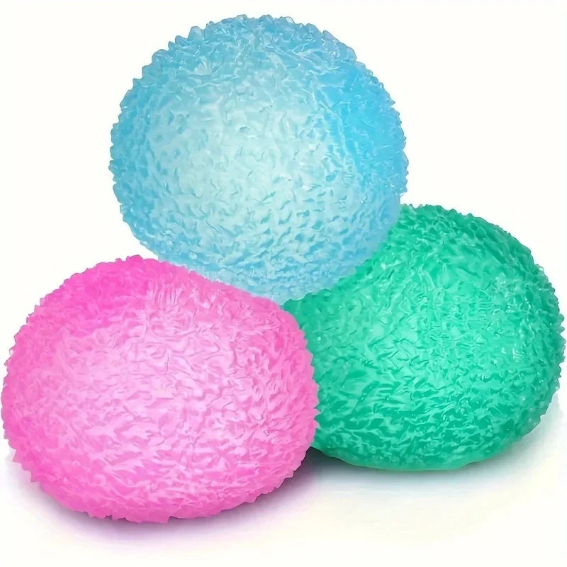 Squishy Multicolor Texture Ice Ball Squeeze Toy | Soft Pinch Sensory Toy for Kids