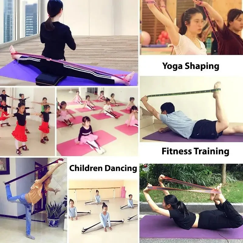 Yoga Pull Strap Belt | Elastic Resistance Band for Pilates and Dance Stretching