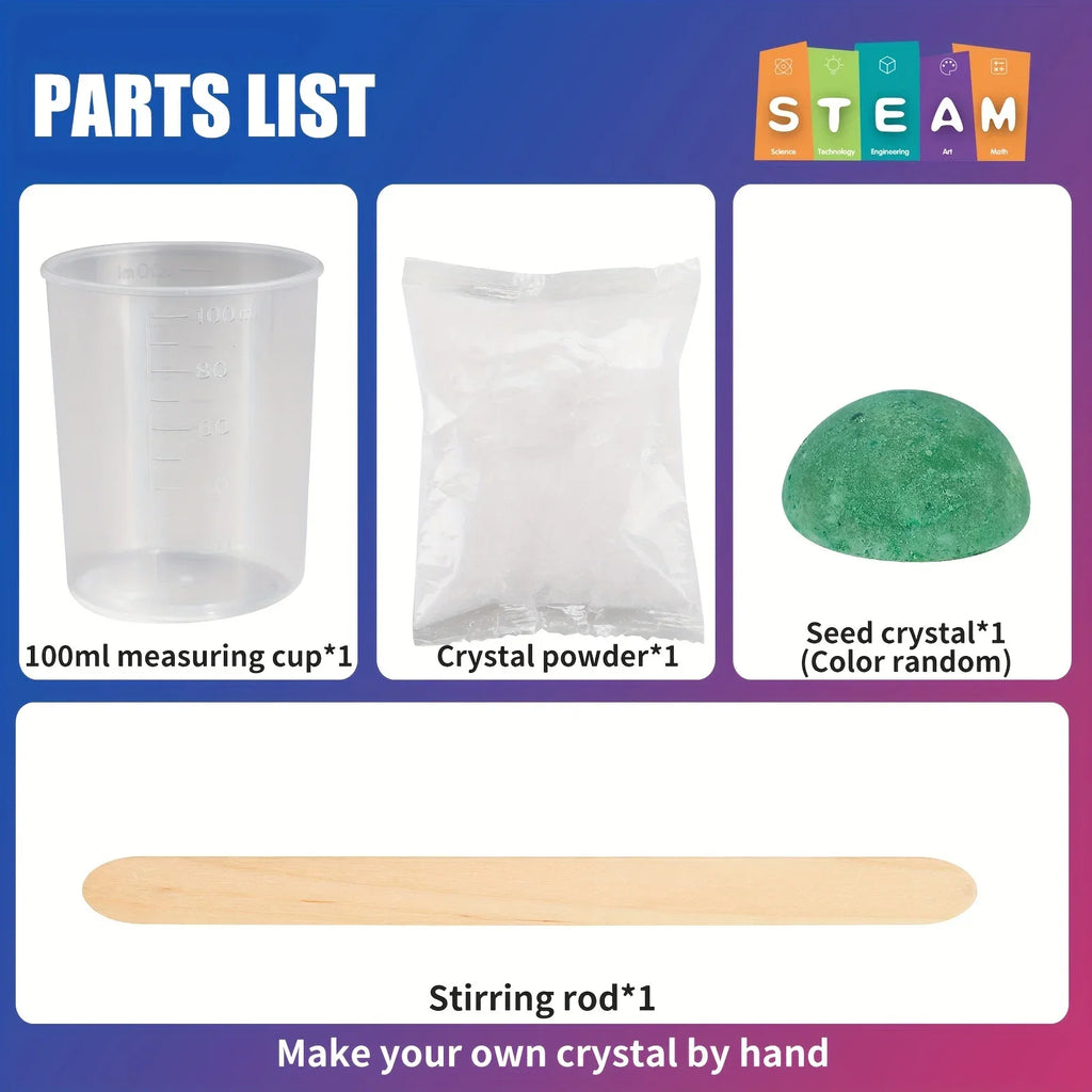 Crystal Growing Science Kit | DIY Educational STEM Toy for Kids