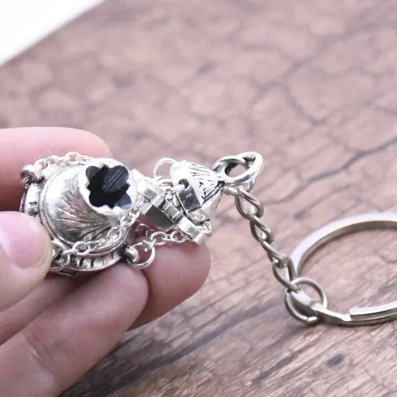 Christian Incense Burner Keychain | Religious Key Ring for Car Bag Pendant