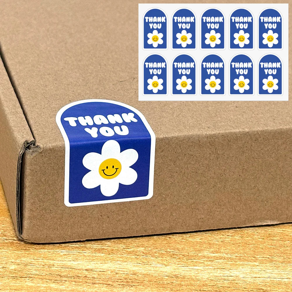100pcs Thank You Sticker Seals | Small Business Gift Box Packaging Decor