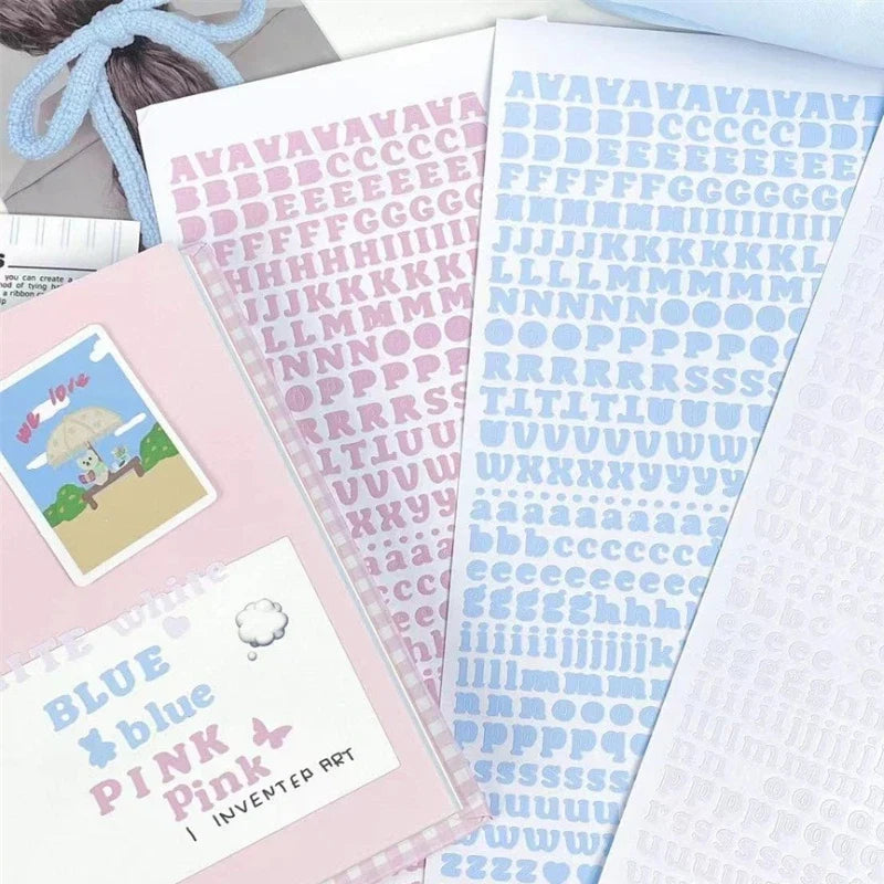 3pcs/set Korean Letter Scrapbook Sticker Set | DIY Decor for Kpop Photocard and Journaling