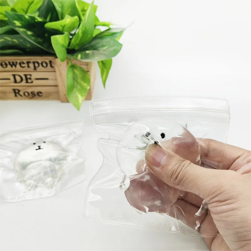 Self-Deprecating Bear Squeeze Toy | Kawaii Fidget Stress Relief Gift