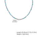 Vnox Stainless Steel Natural Stone Beaded Necklace | Trendy Adjustable Choker for Men Women