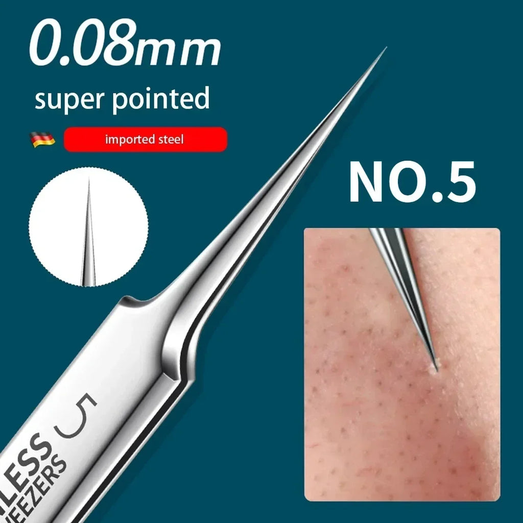 Ultra-Fine Blackhead Remover Tweezers | Precision Acne Extraction Tool