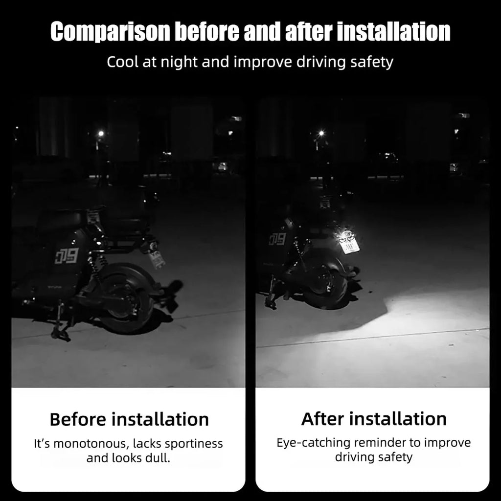 2PCS Car LED Demon Eye Light | Universal Dynamic Strobe Turn Signal Decorative Lights