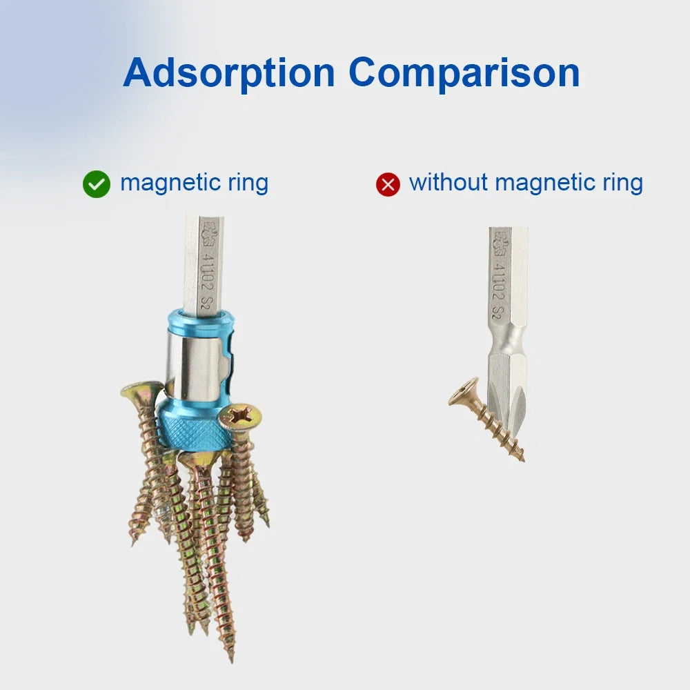 Magnetic Screw Ring | Powerful Bit Holder for 1/4 Inch Screwdrivers