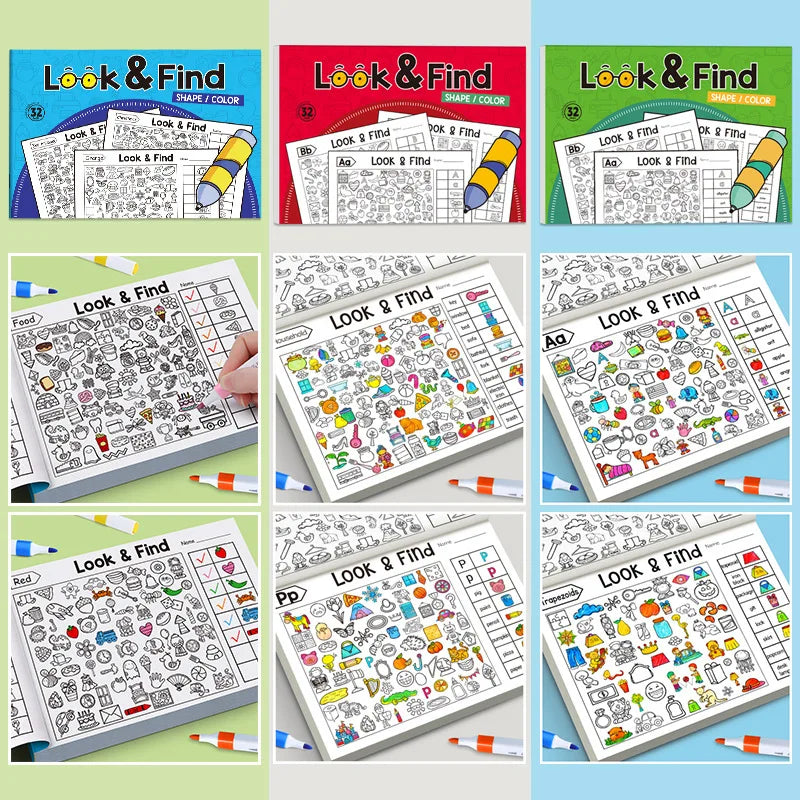 Look and Find Activity Book for Kids | Hidden Objects Coloring Book for Focus and Early Education