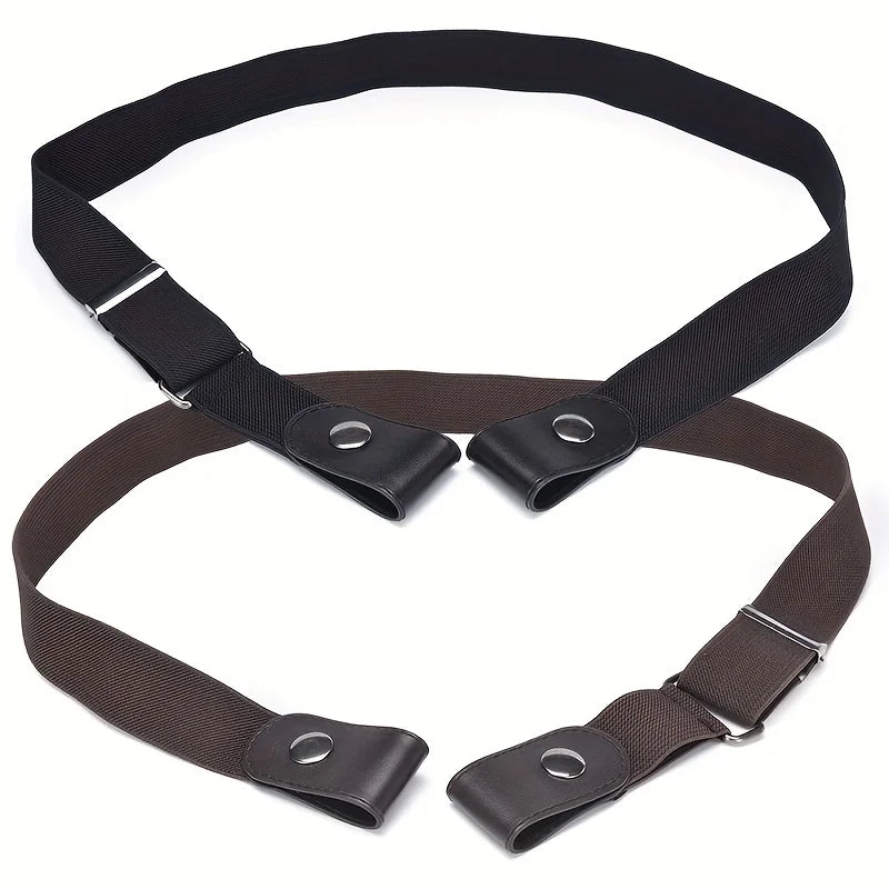 Elastic No-Show Belt | Stretch Woven Waistband for Men and Women
