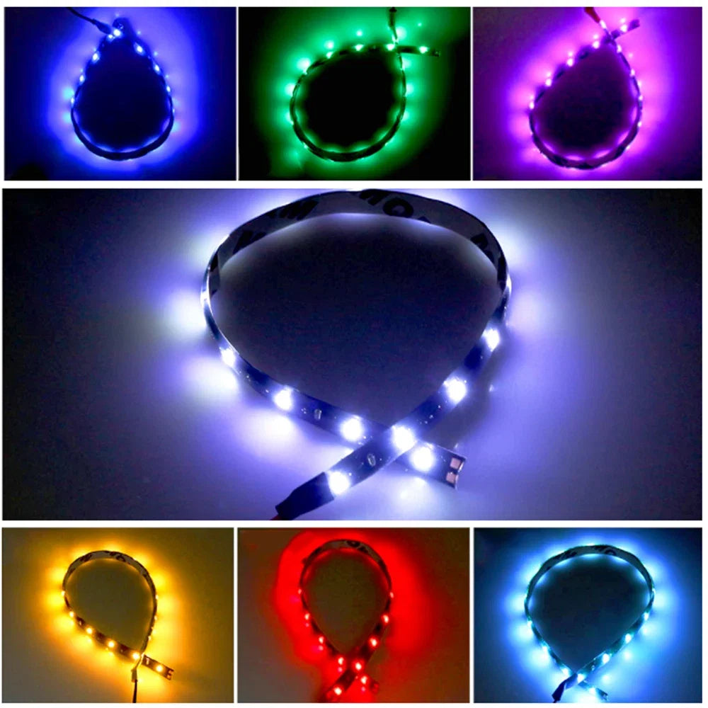 Car Led Strip Light 30cm | 12V Waterproof Interior Decoration for Car Motorcycle