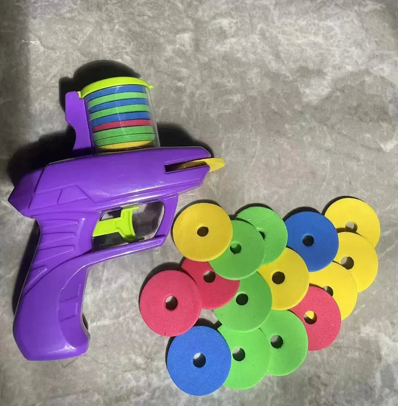 Foam Disc Launcher Set | Flying Disc Hand Shooter for Outdoor Games