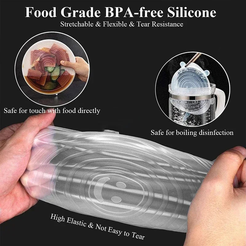 Silicone Stretch Lids | Reusable Food Covers for Bowls, Pots, and Containers