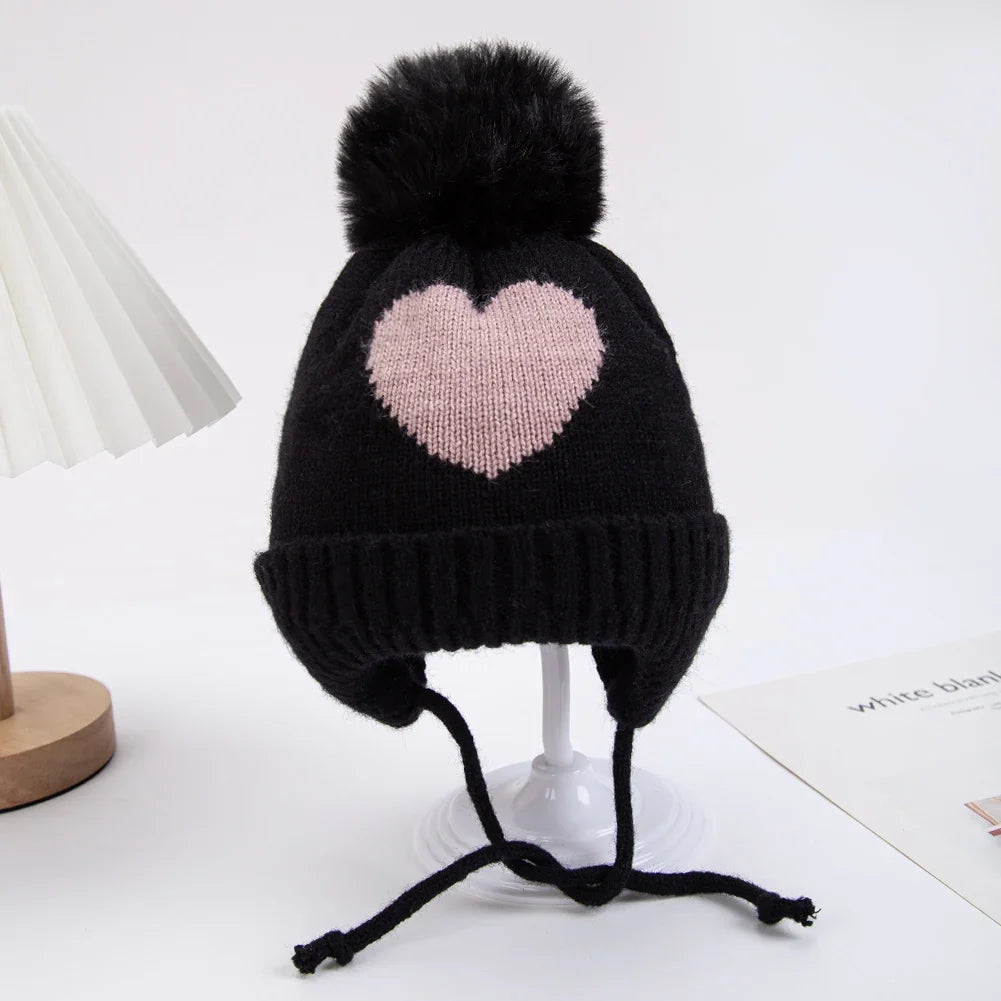 Baby Knitted Turban Hat with Pompom | Soft Acrylic Beanie for 0-3T