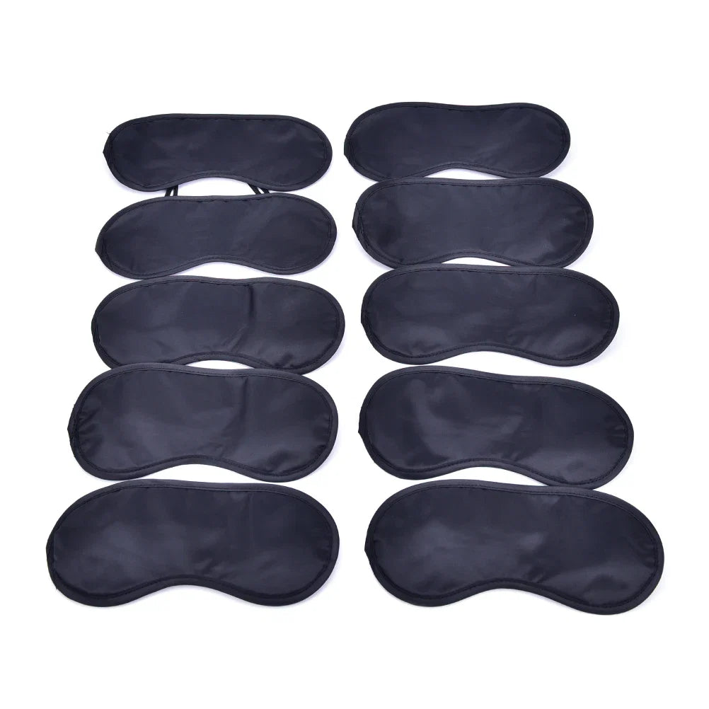 Sleep Eye Mask for Travel | 10 Pack Blackout Blindfold Set