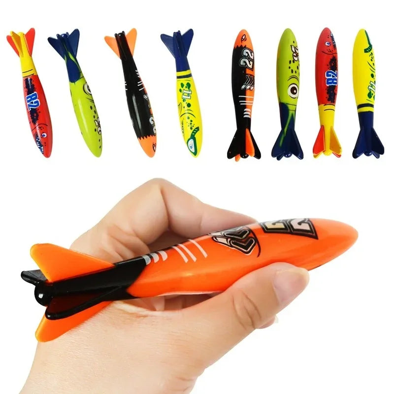 Kid Summer Shark Rocket Throwing Toy | Swimming Pool Dive Game Water Fun Toys
