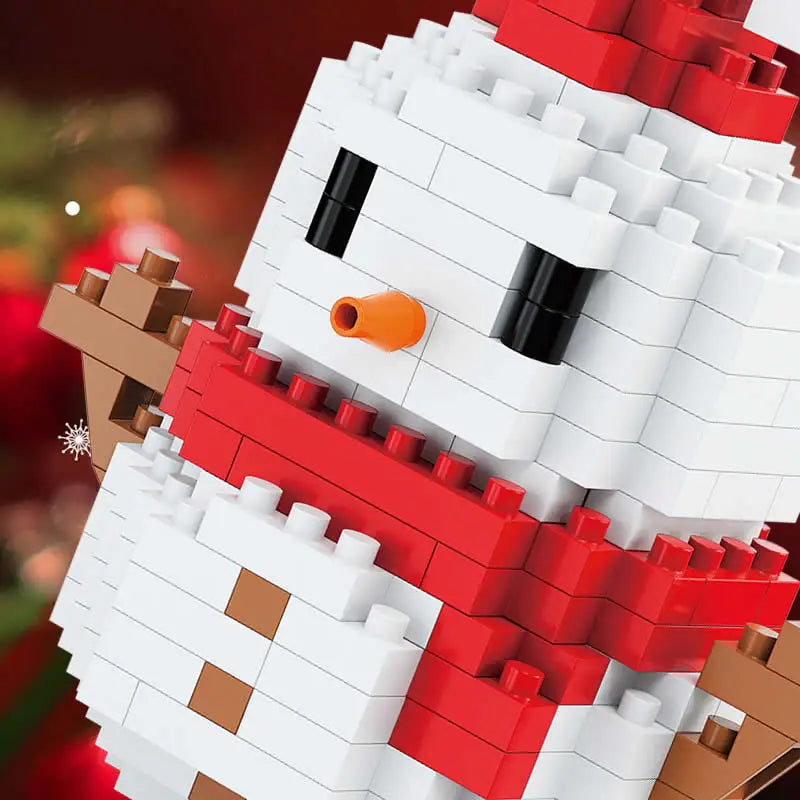 DIY Santa Reindeer Building Blocks | Christmas Domino Game Set