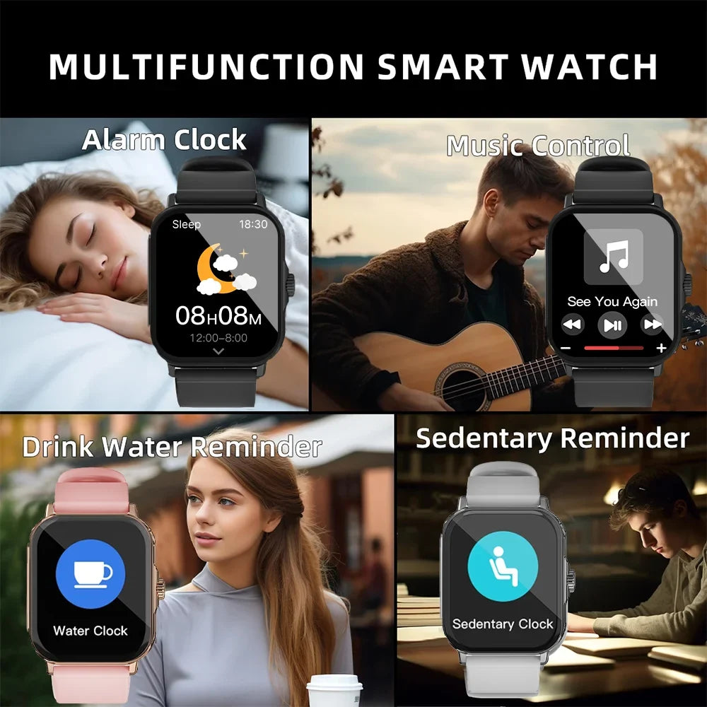 KESHUYOU H6 Plus Smart Watch | 1.85-Inch Bluetooth Calling Fitness Tracker