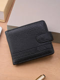 Men's Leather Zipper Wallet | Slim Short Multi-card Holder with Coin Pocket