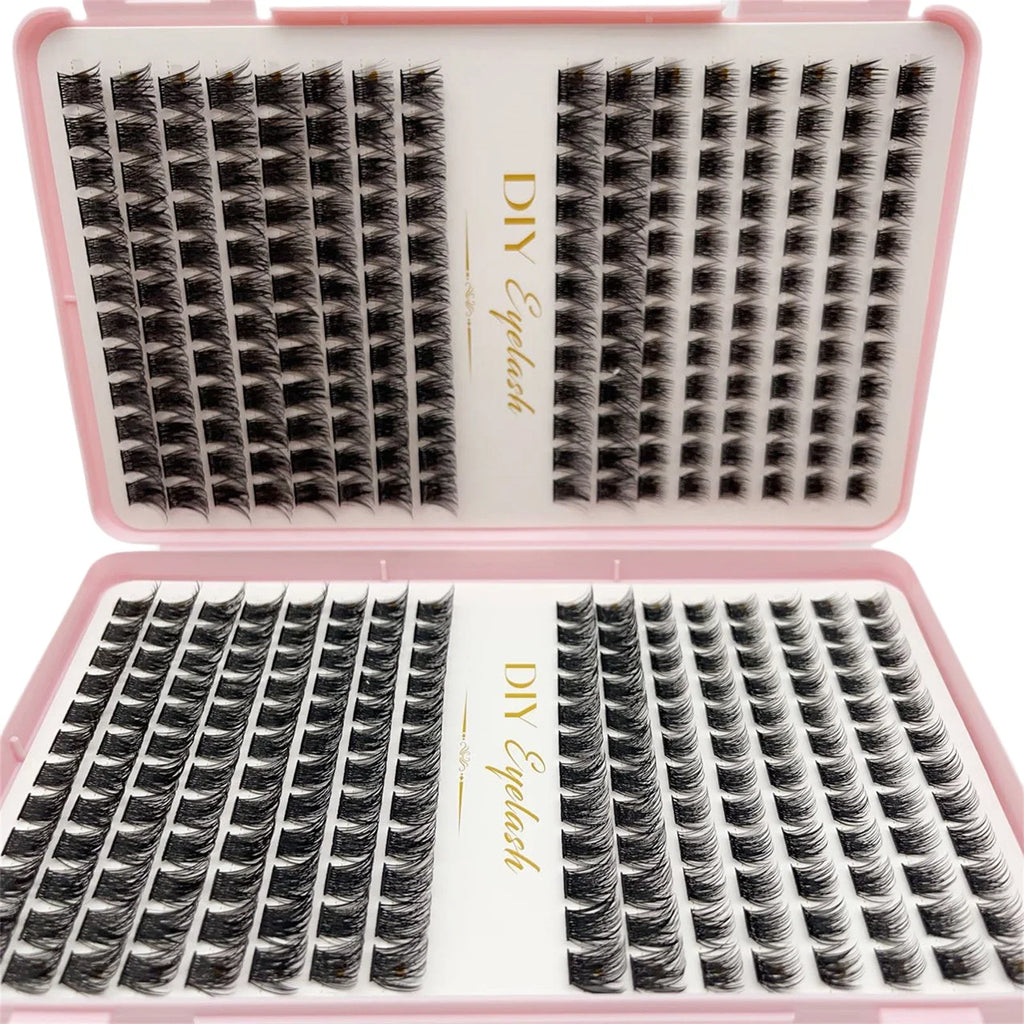 384pcs Individual Lashes Eyelash Book Clusters | DIY Cluster Eyelash Extensions for Home Use