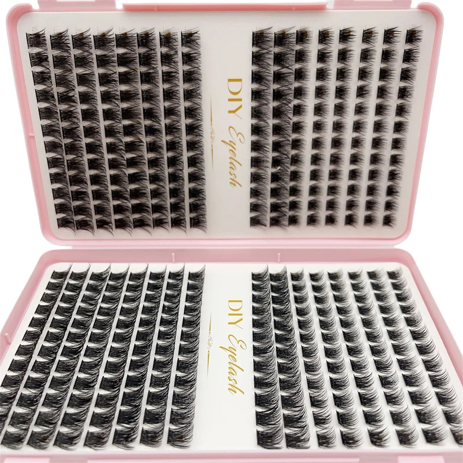 384pcs Individual Lashes Eyelash Book Clusters | DIY Cluster Eyelash Extensions for Home Use