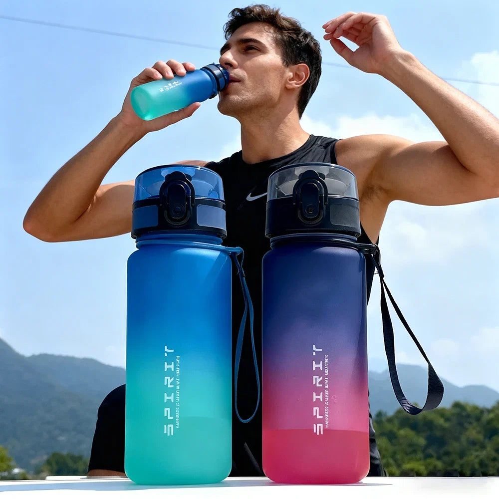 Large Capacity Motivational Sports Water Bottle | Leak Proof Reusable Cup for Gym Outdoor Travel