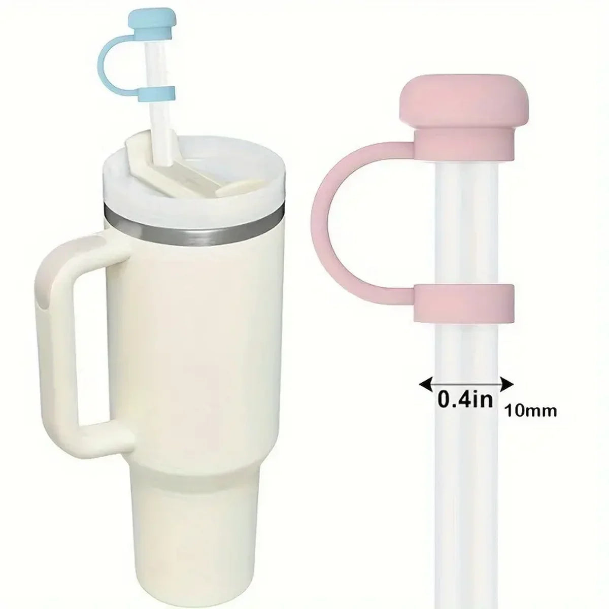 Stanley Straw Cap Set | Silicone Dustproof Straw Cover for 10mm Round Straws