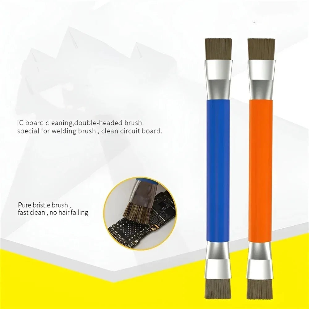 Safe Double-Ended Brush | Anti-Static Circuit Board Cleaning Tool