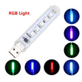 Mini USB LED Book Light | RGB Ultra Bright Reading Lamp with 3 Brightness Levels