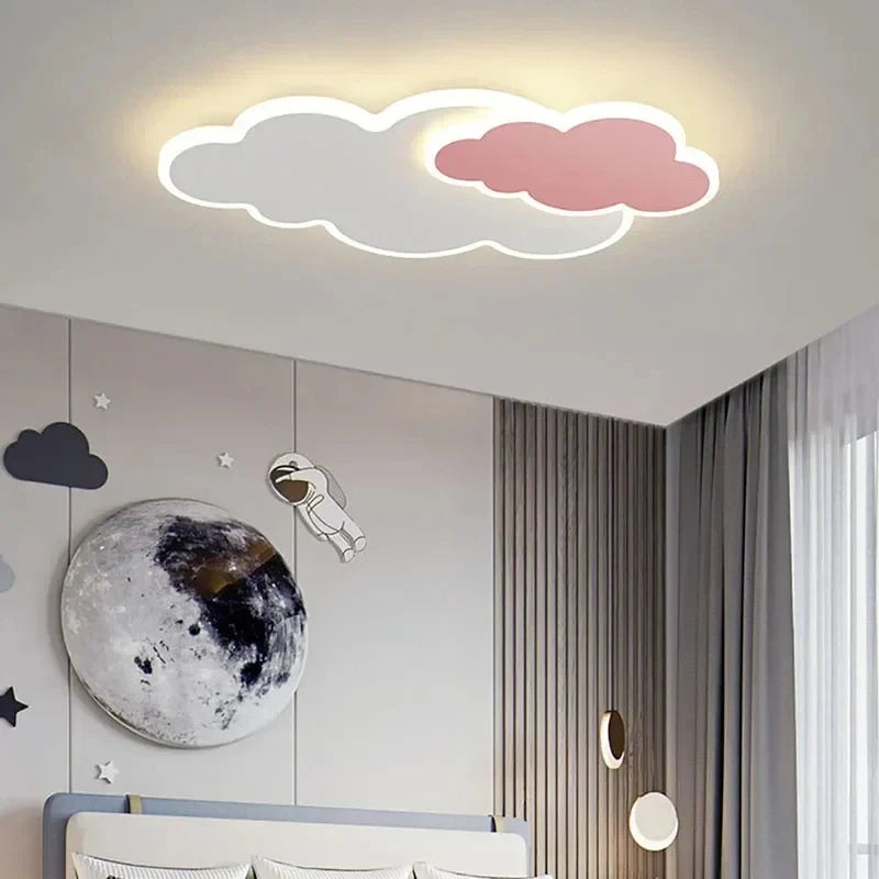 AuroraRealm Children's Bedroom LED Ceiling Lamp Creative White Cloud Boy Girl Study Fixture Lustre Home Decor Living Room Lights