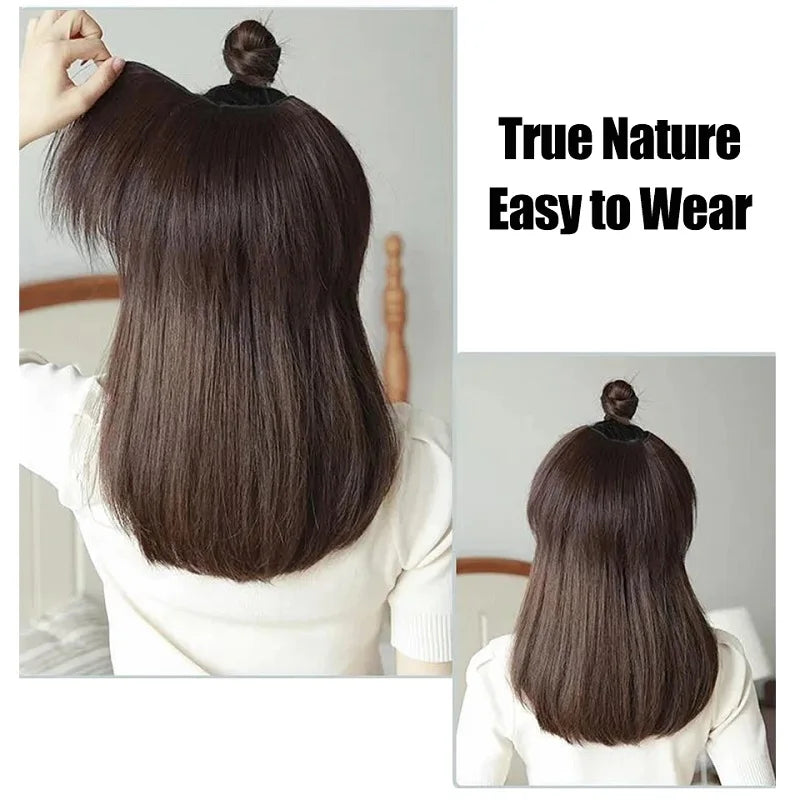 Clip In Hair Pieces for Volume | Straight Synthetic Hair Extensions for Women