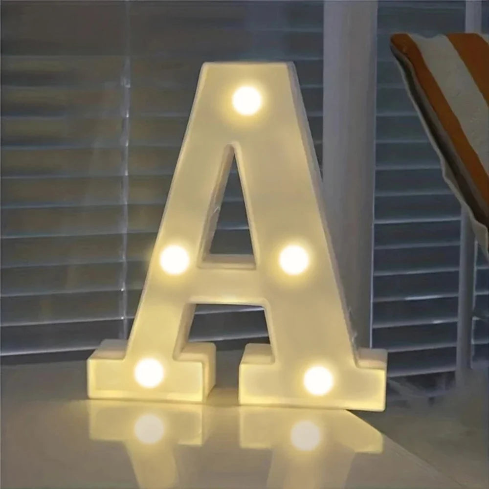 16cm Letter LED Night Light | Alphabet Luminous Decorative Lamp for Party