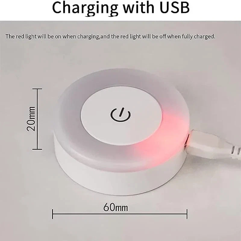 Portable LED Night Light | USB Rechargeable Touch Lamp for Bedroom