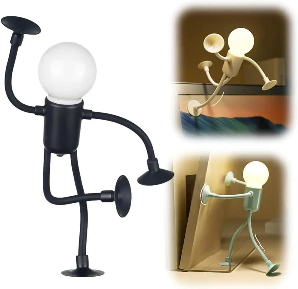 Poseable Sportsman Night Light | Funny Suction Cup Desk Lamp for Bedroom Bathroom