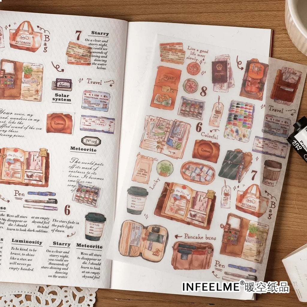 DIY Washi Paper Sticker Pack | Creative Scrapbook Decorative Stickers