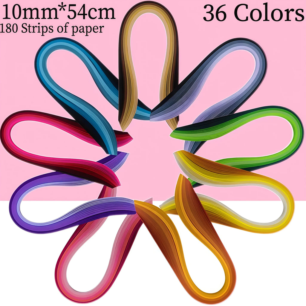 36 Colors Paper Strips Set | Rainbow Craft Paper for DIY Art Projects