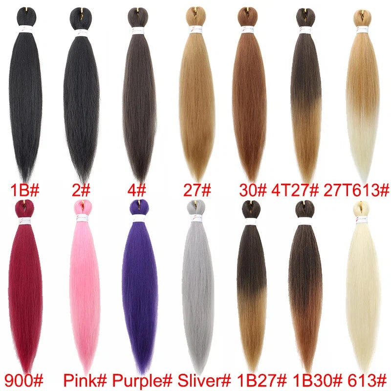 20 Inch Pre Stretched Braiding Hair | Yaki Straight Ombre EZ Braid for Black Women