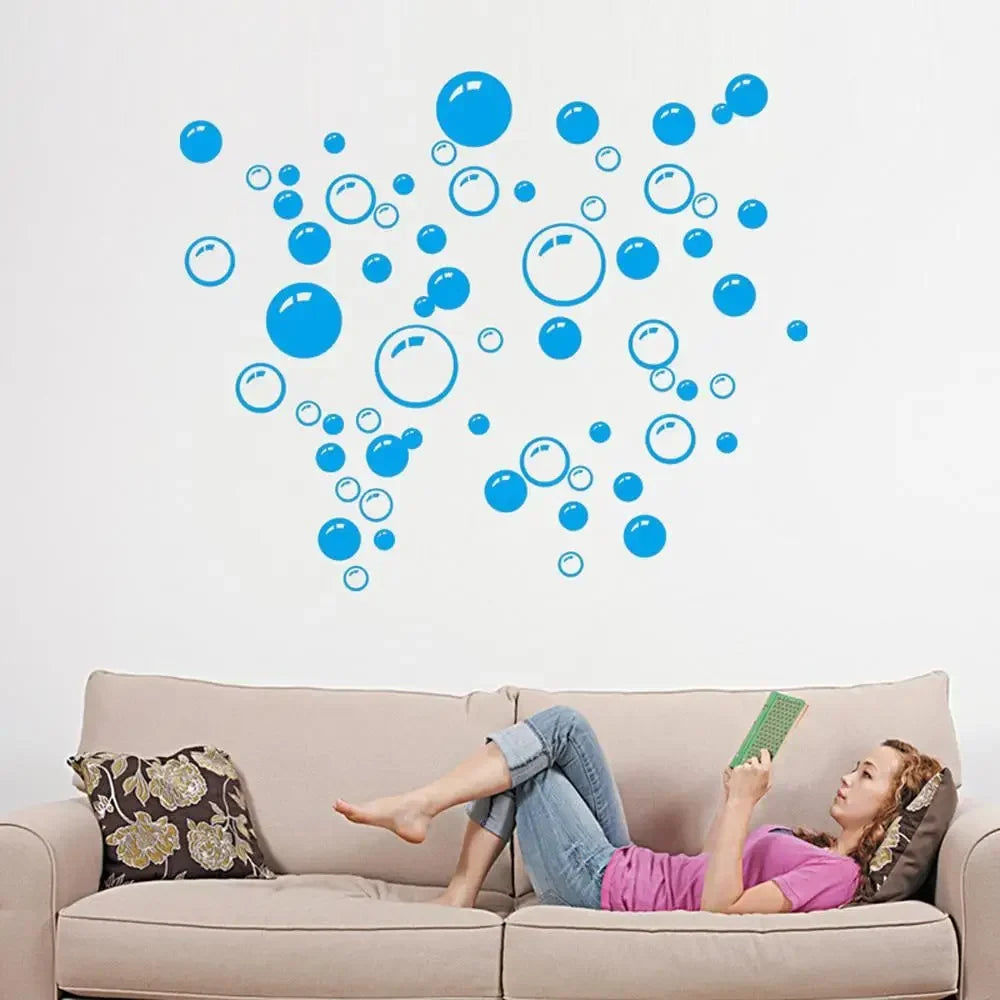 Removable Bubble Wall Stickers | Waterproof PVC Decals for Bathroom, Window & Kids Room