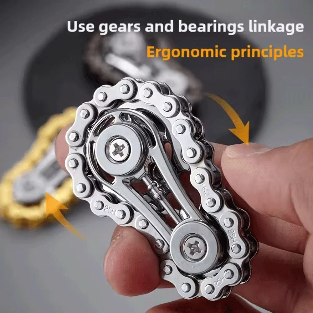 Metal Fidget Spinner Office Desk Toy | Stress Relief Gear Spinner for Adults