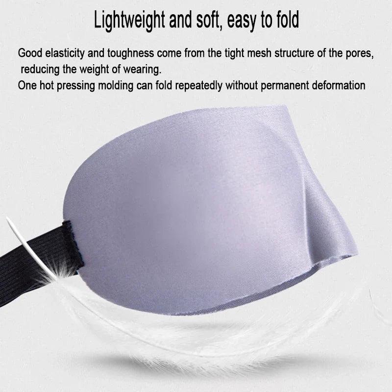 3D Sleeping Mask Eyepatch | Light Blocking Blindfold for Travel and Sleep