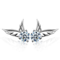 925 Sterling Silver Angel Wings Zircon Stud Earrings | Luxury Women's Designer Jewelry