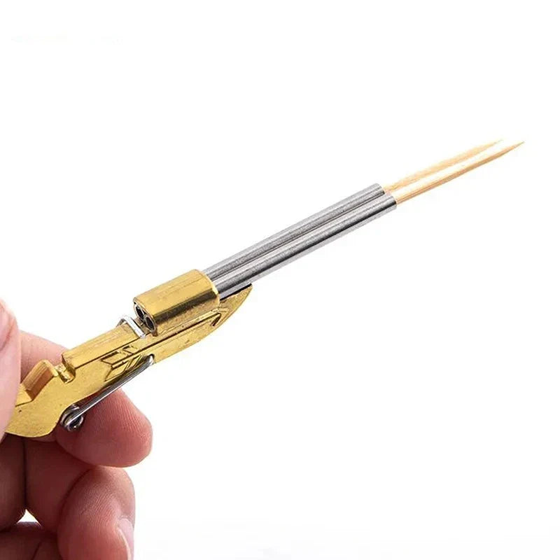 Mini Toothpick Gun | Metal Shooting Toy for Fun and Decompression
