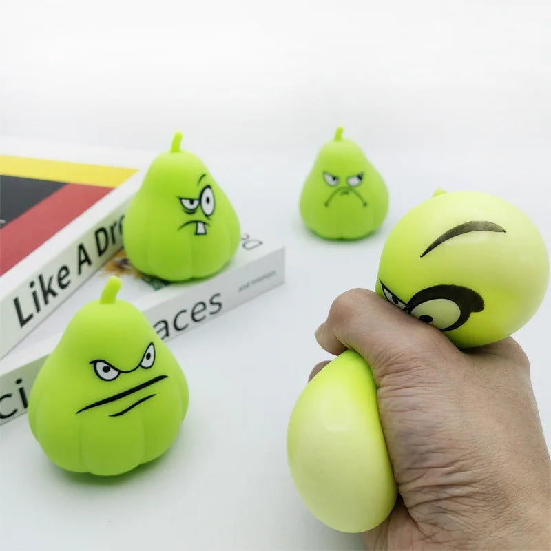 Melon Squeeze Toy | Stress Relief Pinching Ball That Plays Music