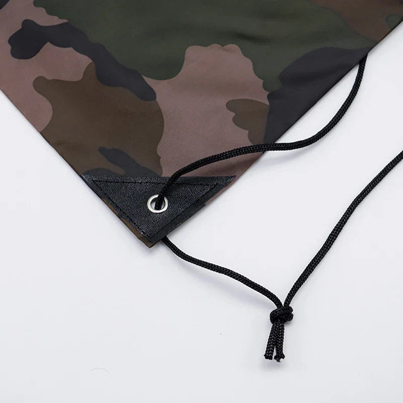 Outdoor Sport Camouflage Backpack | Waterproof Drawstring Bag for Gym, Travel, Camping, Hiking, Marathon, Football, Basketball