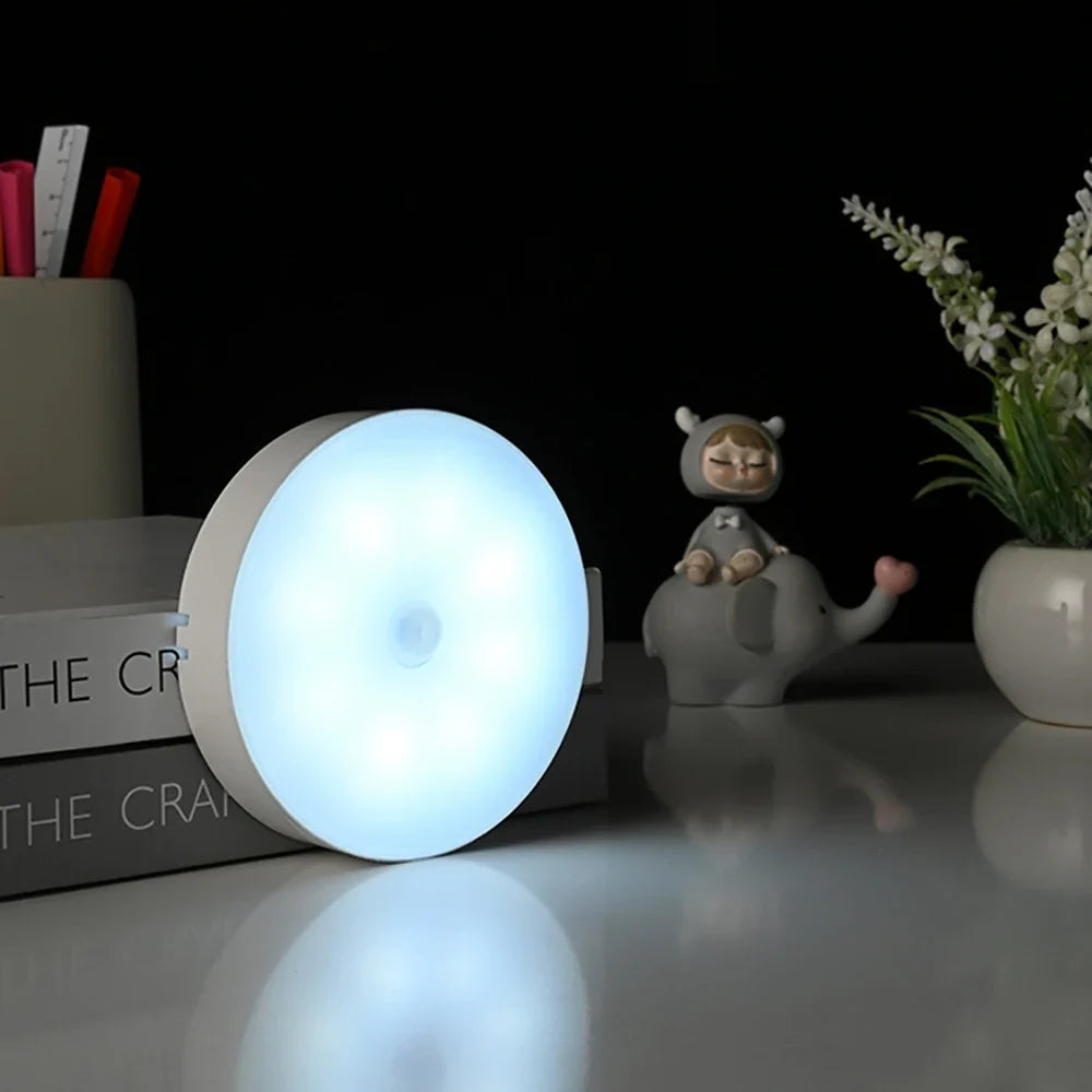 8LED Motion Sensor Night Light | USB Rechargeable Automatic Night Lamp for Bedroom