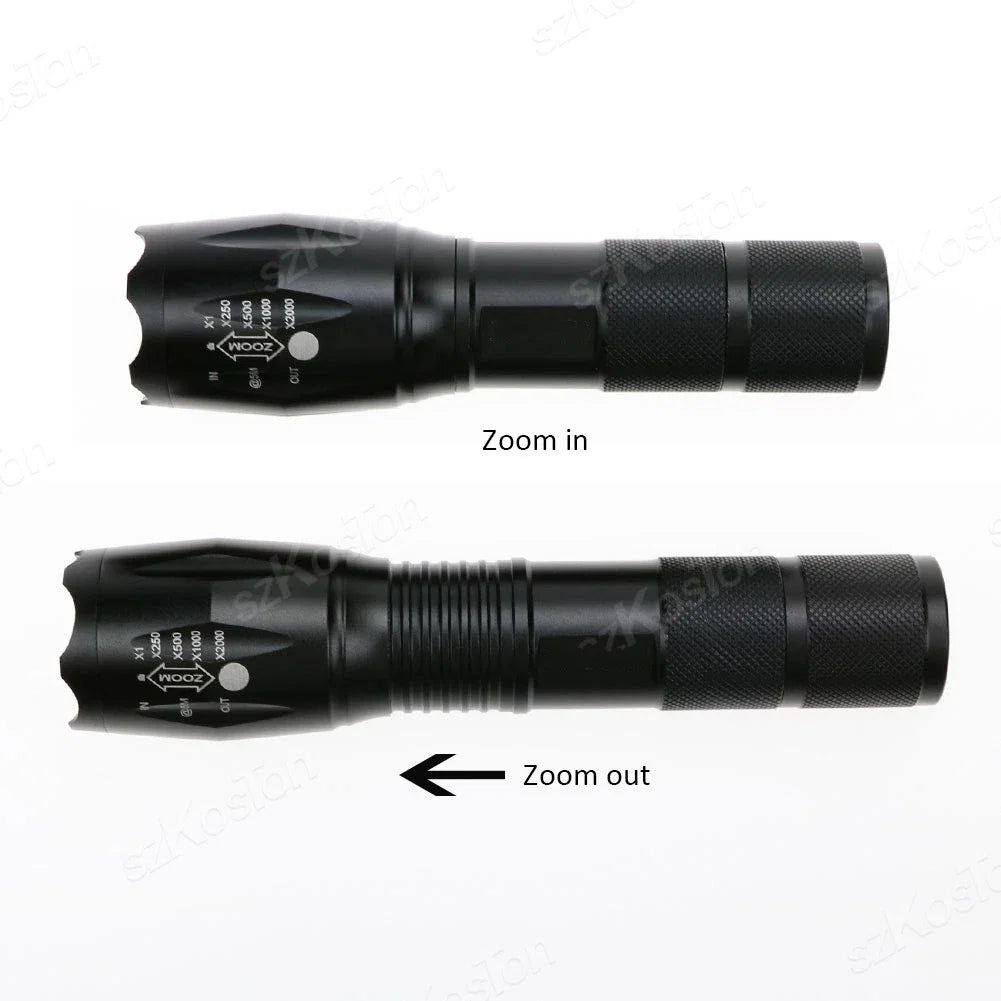 T6 LED Flashlight | Portable Telescopic Tactical Torch