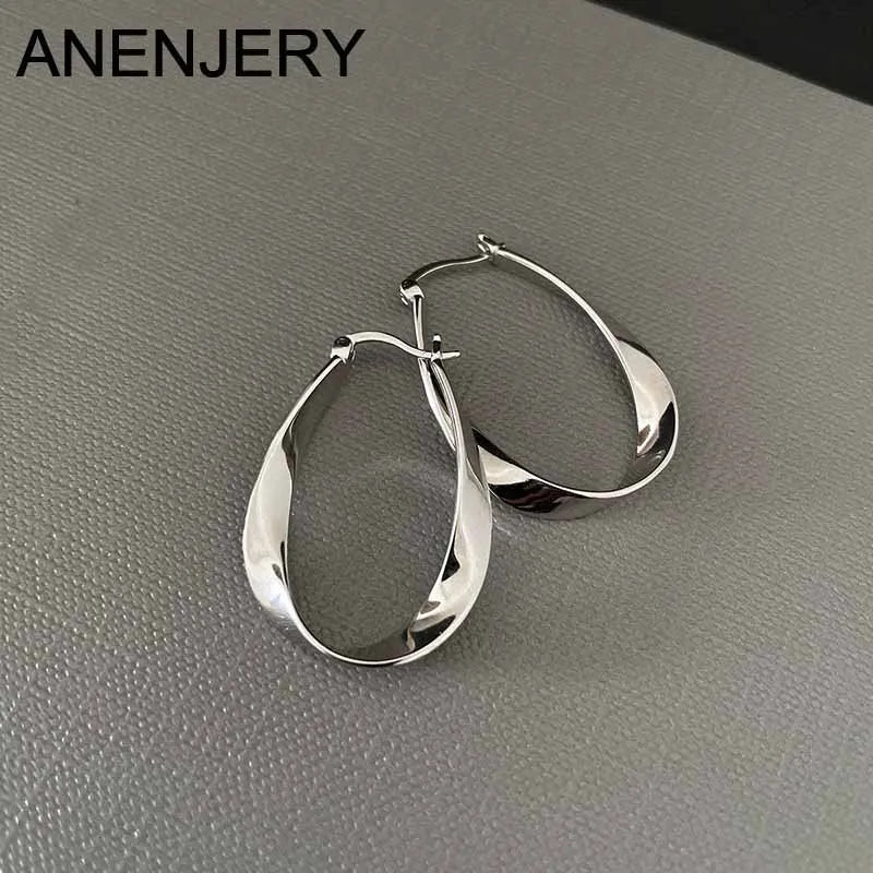 Geometric Twisted Hoop Earrings | Niche Design Statement Jewelry for Women