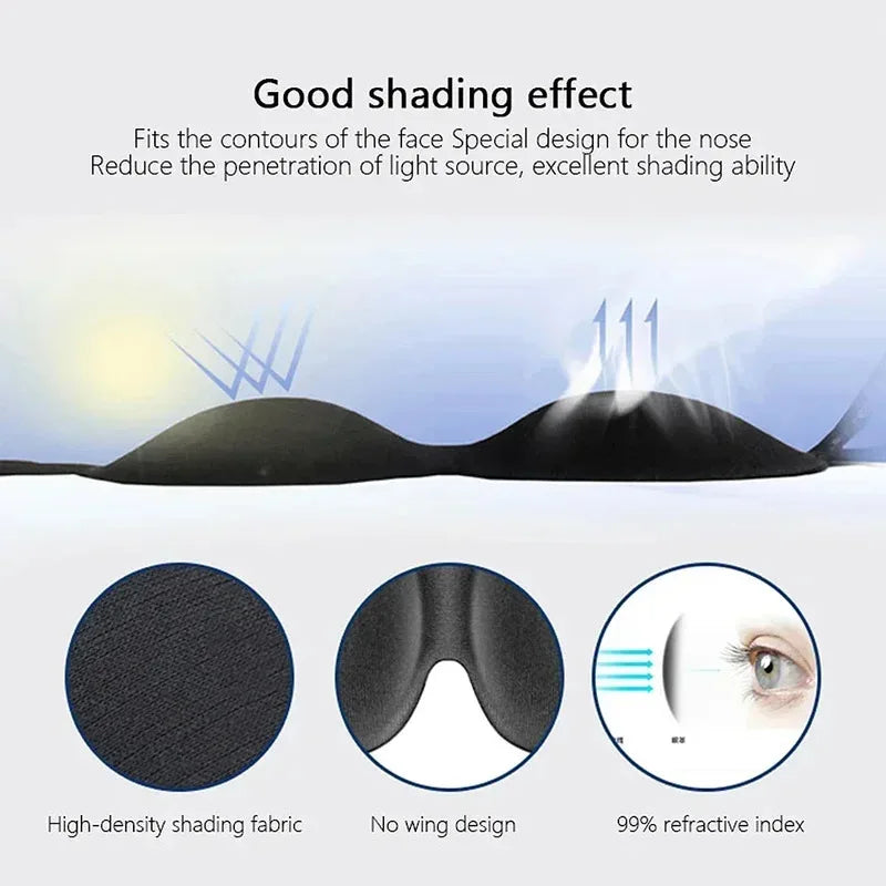 3D Sleep Mask for Men and Women | Light Blocking Eye Mask for Comfort