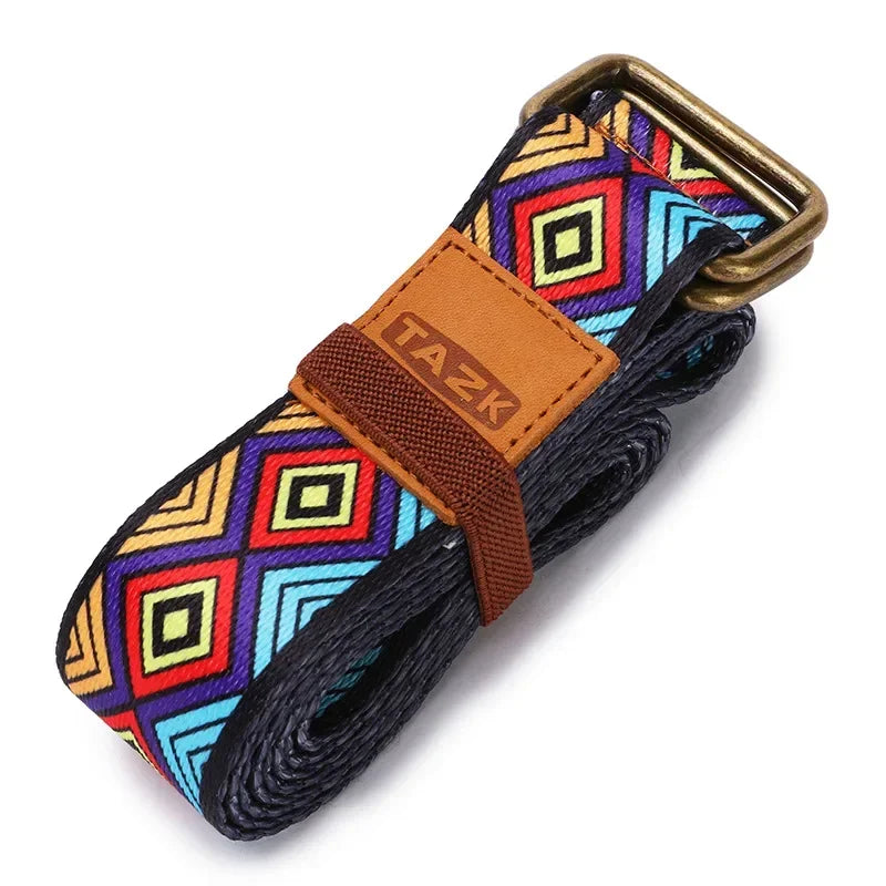 Vintage Yoga Strap 2.5M | Cotton Stretching Band for Dance and Fitness